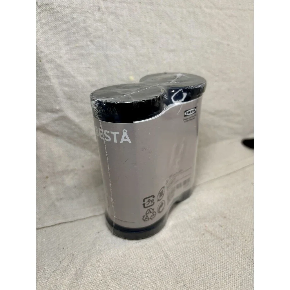 2 Pack Discontinued Ikea Besta Cylinder Legs 4 inch Black NEW 601.965.13 22568